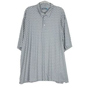 Nwot Roundtree & Yorke Rugby Ball Printed Polo 3XT Performance Golf Athleisure